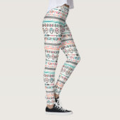 Native American Aztec und Skulls Pattern Leggings (Rechts)