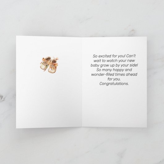 Native American Baby Congratulations Card Karte (Innenseite)