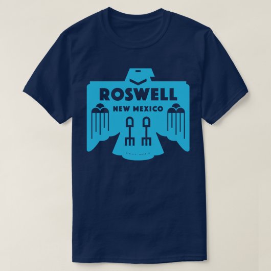 Native American Bird Roswell New Mexico Blue T-Shirt (Design vorne)