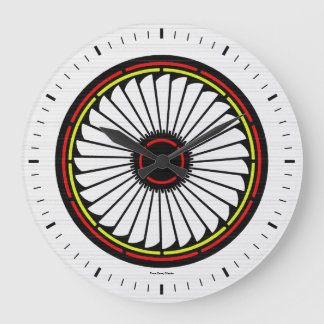 Native American Bloom Large Wall Clock Große Wanduhr