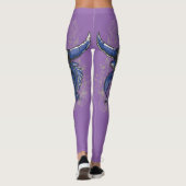 Native American BULL SKULL blue Leggings (Rückseite)