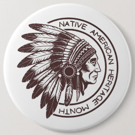 Native American Chief Button