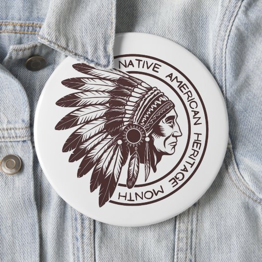 Native American Chief  Button (Beispiel)