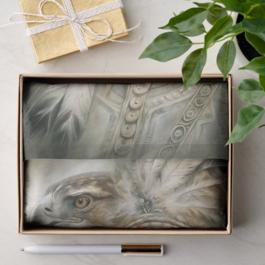 Native American Chief & Eagle Decoupage Seidenpapier (Geschenk)