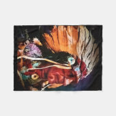 Native American Chief Fleece Blanket (Vorderseite (Horizontal))