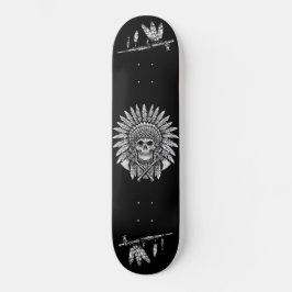 Native American Chief & Pipe Skateboard