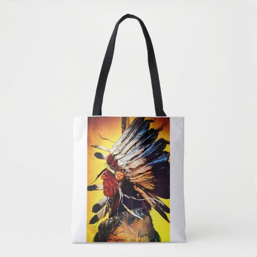 Native American Chief Tote Tasche (Vorderseite)