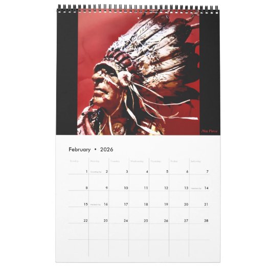 Native American Chiefs Calendar Kalender (Feb 2026)