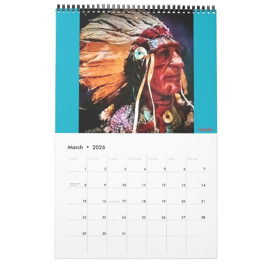 Native American Chiefs Calendar Kalender (Mär 2026)