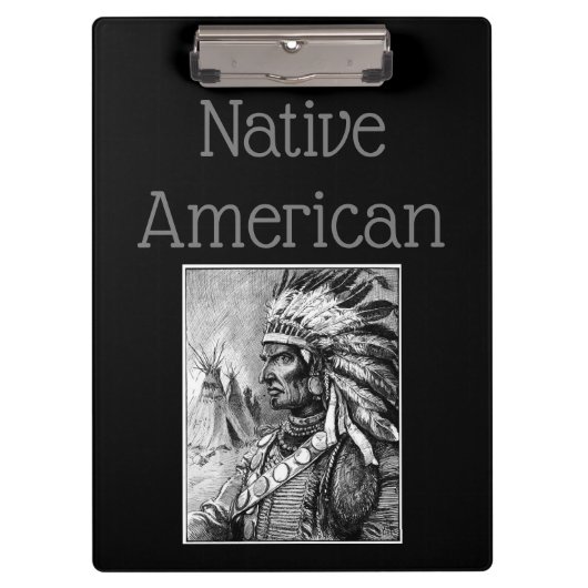 Native American Clipboard Klemmbrett (Vorderseite)