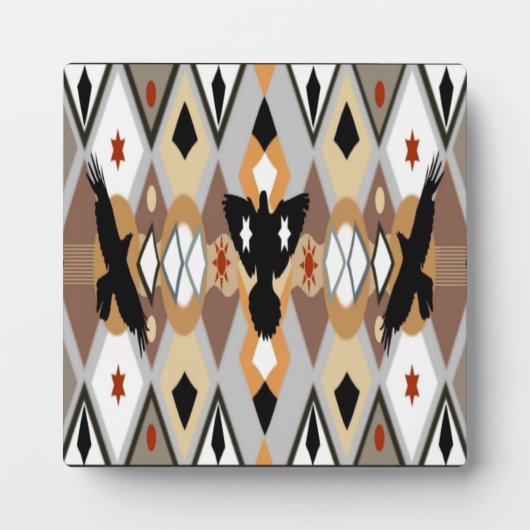 Native American Crow Plaque Fotoplatte (Vorderseite)