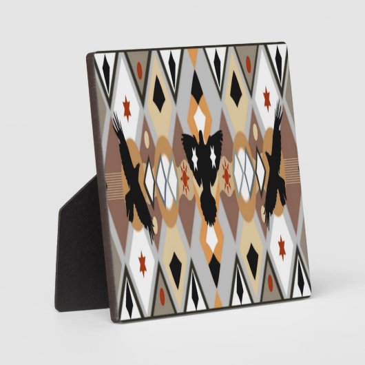 Native American Crow Plaque Fotoplatte (Vorderseite)