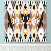 Native American Crow Stretched Canvas Print Leinwanddruck (Insitu (Holzboden))