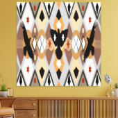 Native American Crow Stretched Canvas Print Leinwanddruck (Insitu (Wohnzimmer))