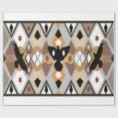 Native American Crow Wrapping Paper Geschenkpapier (Flach)