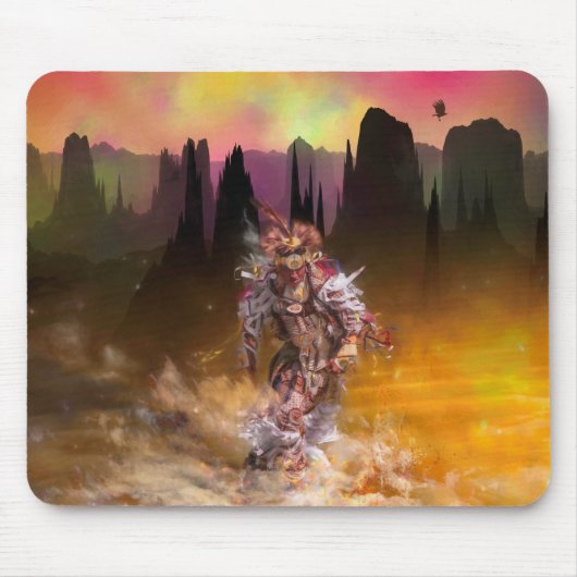 Native American Dancer ROLLING THUNDER Mousepad (Vorne)