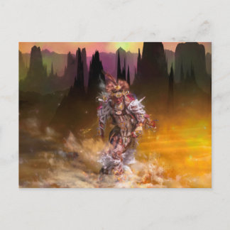 Native American Dancer ROLLING THUNDER Postkarte