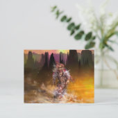 Native American Dancer ROLLING THUNDER Postkarte (Stehend Vorderseite)