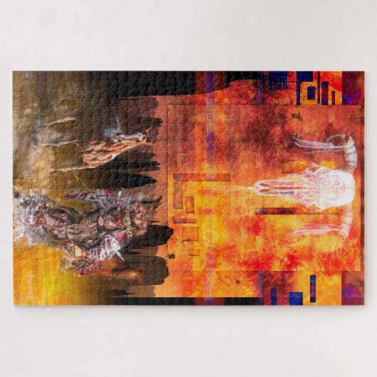 Native American Dancer ROLLING THUNDER Puzzle (Horizontal)