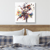 Native American Dancer Stretched Canvas Print Leinwanddruck (Insitu (Schlafzimmer))