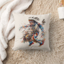 Native American Dancer Throw Kissen
