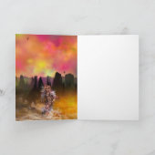 Native American DANCING WOLVES Karte (Innenseite)