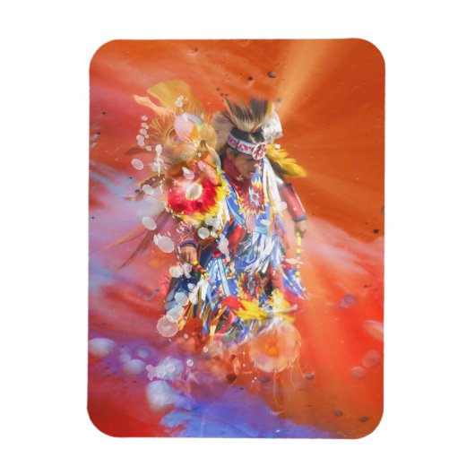 Native American DANCING WOLVES Magnet (Vertikal)
