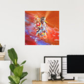 Native American DANCING WOLVES Poster (Heimbüro)