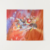 Native American DANCING WOLVES Wandteppich (Vorderseite (Horizontal))