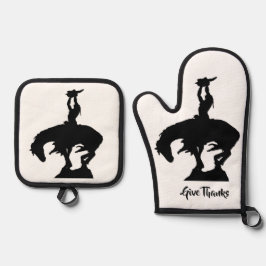 Native American dankt Ofenhandschuh & Topflappen-Set