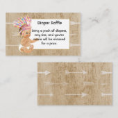 Native American Diaper Raffeleinlage Begleitkarte (Vorne/Hinten)