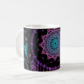 Native American Dreamcatcher Moon Pattern Kaffeetasse (Vorderseite Links)