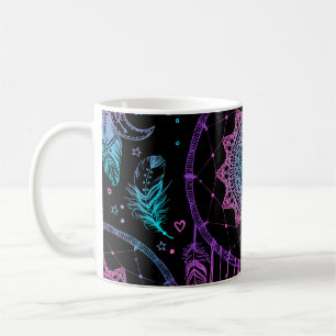 Native American Dreamcatcher Moon Pattern Kaffeetasse