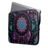 Native American Dreamcatcher Moon Pattern Laptopschutzhülle (Vorderseite Links)