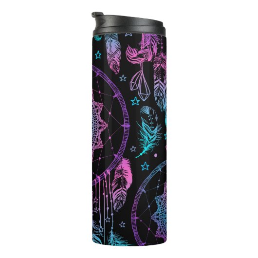 Native American Dreamcatcher Moon Pattern Thermosbecher (Nach rechts gedreht)