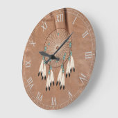 Native American Dreamcatcher Wall Clock Große Wanduhr (Winkel)