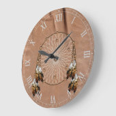 Native American Dreamcatcher Wall Clock Große Wanduhr (Winkel)