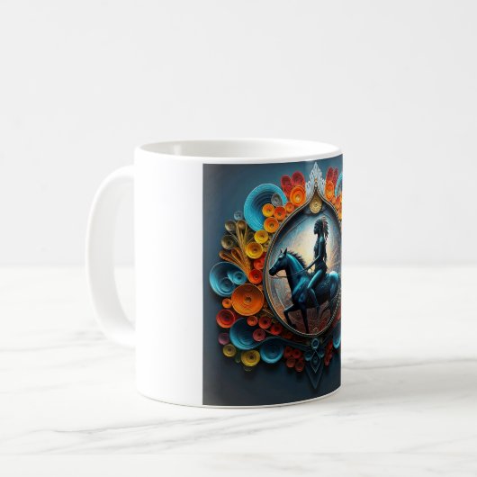 "Native American Dreamscape" Kaffeetasse (Vorderseite Links)