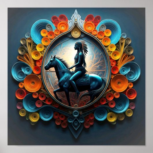 "Native American Dreamscape" Poster (Vorne)