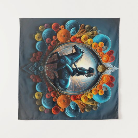 "Native American Dreamscape" Wandteppich (Vorderseite (Horizontal))