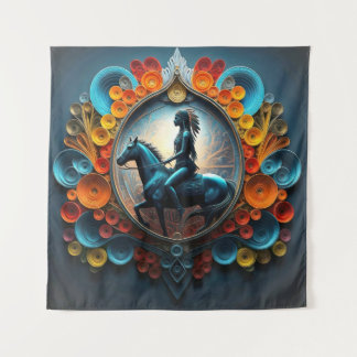 "Native American Dreamscape" Wandteppich