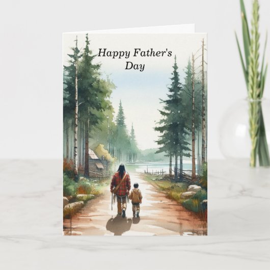Native American Father's Day Greeting Card Karte (Vorderseite)