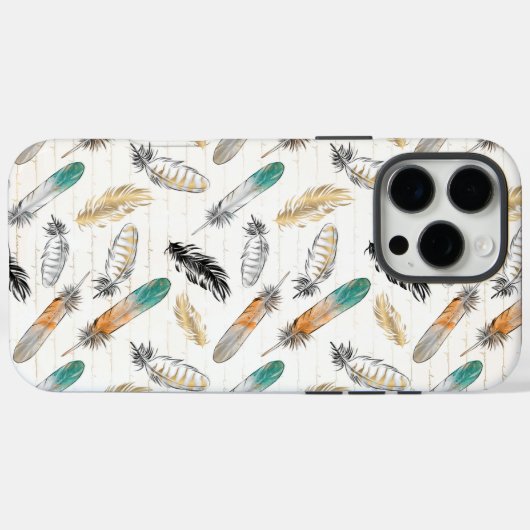 Native American Feather iPhone Case (Rückseite (Horizontal))