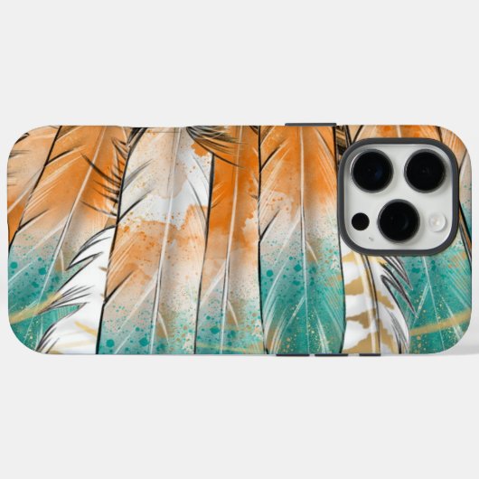 Native American Feather iPhone Case (Rückseite (Horizontal))