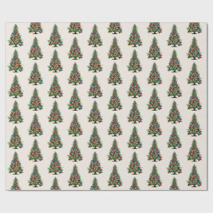 Native American Feder Weihnachtsbaum Geschenkpapier