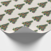 Native American Feder Weihnachtsbaum Geschenkpapier (Ecke)
