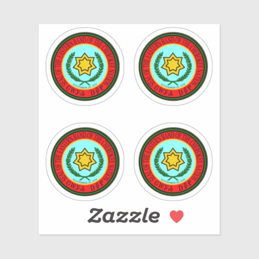 Native American Flag Eastern Band Cherokee Nation Aufkleber (Blatt)