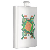 Native American Folk Art Turtle Flachmann (Rechts)