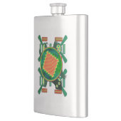 Native American Folk Art Turtle Flachmann (Links)