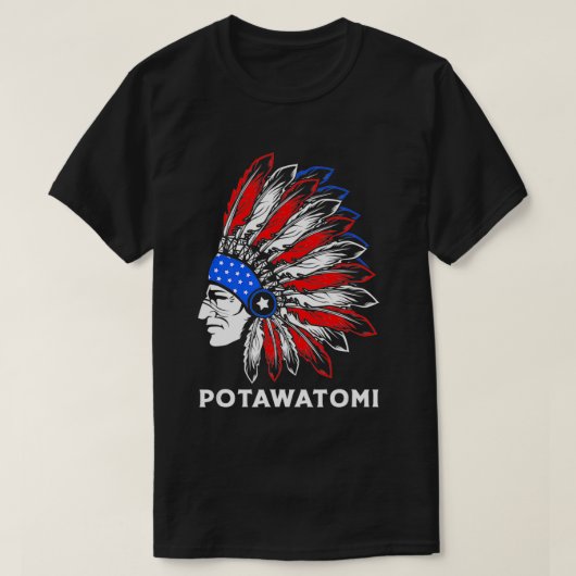 Native American For Men Potawatomi  T-Shirt (Design vorne)